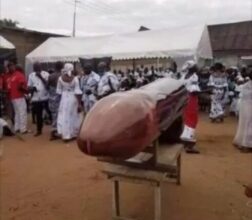 Casket of a dead Woman Buried In Penis-Like Casket